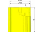 Klima Podstawa 75mm 3-stateczniki żółta