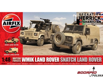 Airfix military British Forces Land Rover Twin set (1:48) / AF-A06301