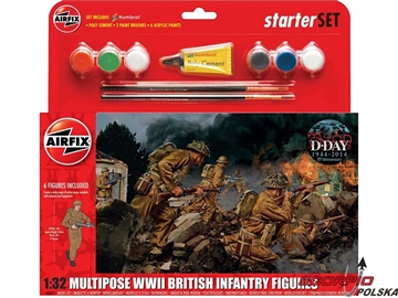 Airfix figurki WWII British Infantry Multipose (1:32)(set) / AF-A55211