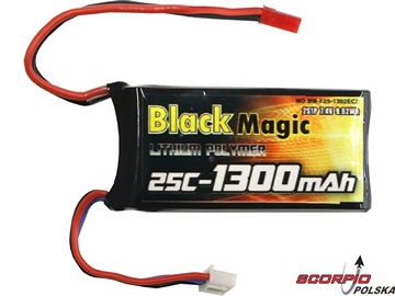 LiPol Black Magic 7.4V 1300mAh 25C JST / BMF25-1300-2JST