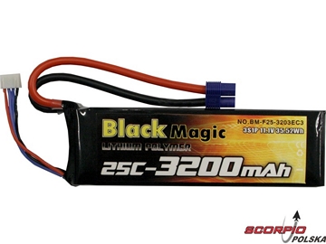 LiPol Black Magic 11.1V 3200mAh 25C EC3 / BMF25-3200-3EC3