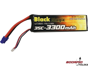 LiPol Black Magic 11.1V 3300mAh 35C Blade 350 QX3 / BMF35-3300-3EC3