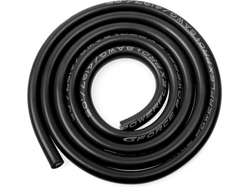 Kabel silikonowy Powerflex 8AWG czarny / GF-1341-011