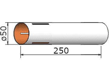 Klima Rurka papierowa 50x250mm 3-rowki / KL-205025003