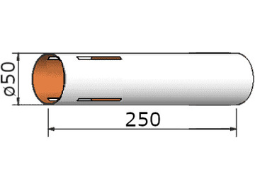 Klima Rurka papierowa 50x250mm 4-rowki / KL-205025004