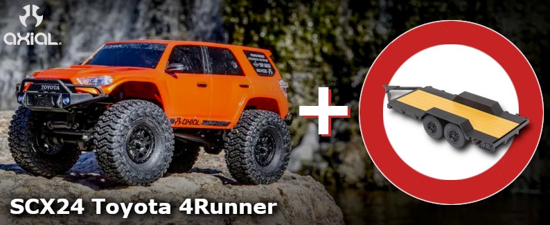 Axial SCX24 Toyota 4Runner 1:24 4WD RTR + przyczepa SCX24 z oświetleniem LED - Gratis