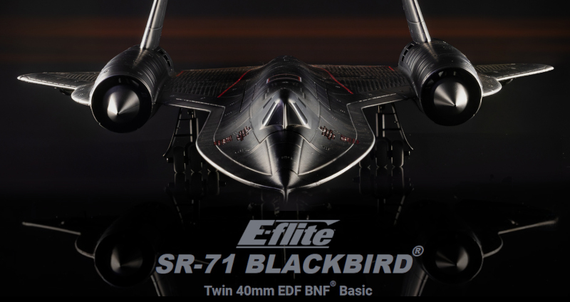 E-flite SR-71 Blackbird 0.96m AS3X SAFE Select BNF Basic