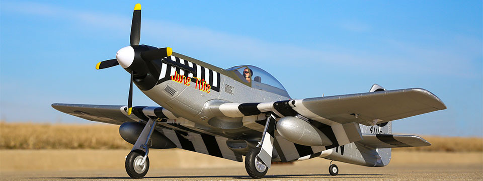 P-51D Mustang 1.2m BNF Basic SAFE