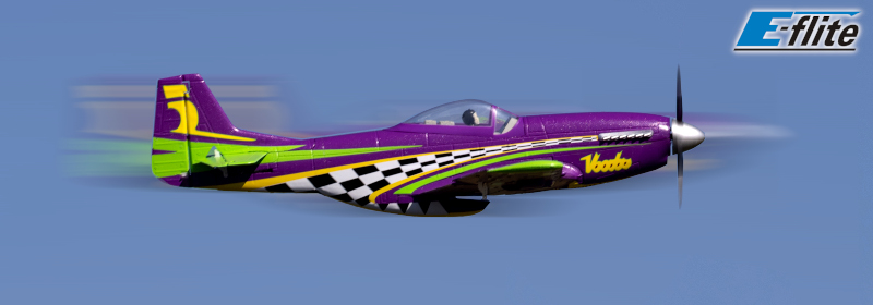 E-flite P-51D Voodoo 0.44m SAFE Select BNF Basic