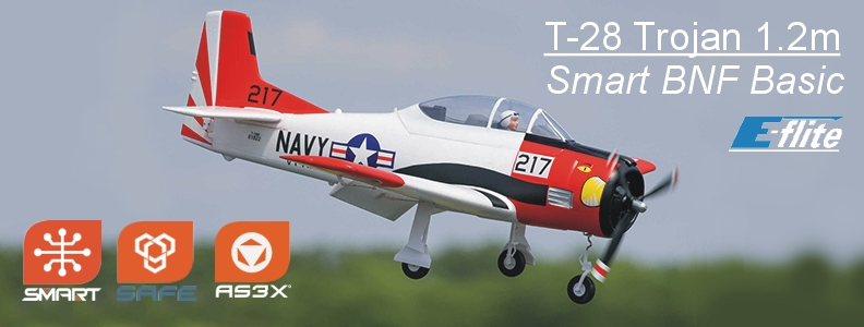 E-flite T-28 Trojan 1.2m Smart BNF Basic