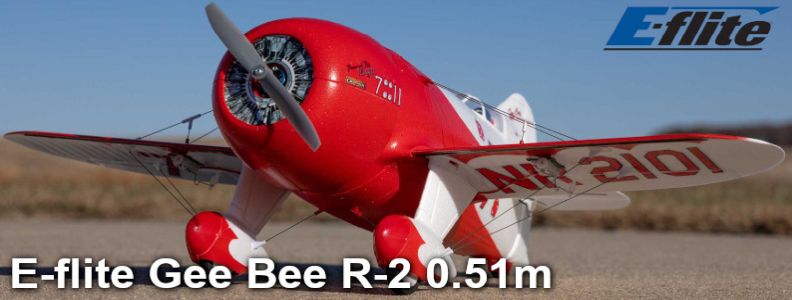 E-flite Gee Bee R-2 0.51m AS3X SAFE Select BNF Basic