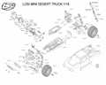 Losi Mini Desert Truck 1:18 | Podwozie