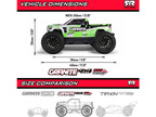 Arrma Granite Mega 665 1:10 4WD RTR niebieski