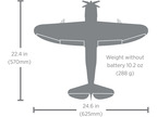 E-flite Micro P-47 Thunderbolt 0.625m BNF Basic AS3X+ SAFE Select