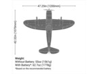 E-flite P-47 Razorback 1.2m AS3X SAFE Select BNF Basic