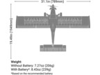 E-flite Micro Draco 0.8m AS3X SAFE Select BNF Basic