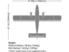 E-flite DHC-6 Twin Otter 1.4m PNP + pływaki