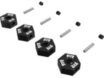 Arrma piasta koła sześciokątna 12mm, czarna (4)