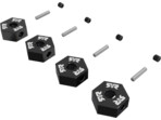 Arrma piasta koła sześciokątna 14mm, czarna (4)