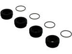 Arrma nakrętki przedniej osi czarne, aluminium z o-ringami (4)