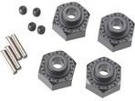 Axial AX30429 Sześciokąt koła 12mm czarna alu (4)