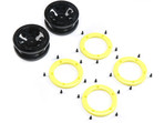 ECX 1:18 Temper G2: Felga, beadlock czarna/żółta (2)