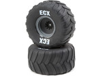 ECX Koło z oponą, szara felga (2): Axe MT