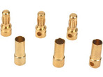 Konetory złocone 3,5 mm z koszulką termokurczliwą