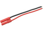 Konektor złocony 4.0mm męski kabel 14AWG 10cm (1)