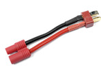 Przewód konwersji Deans M -> 3.5mm złocony (14AWG)