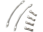 Killerbody spinki karoserii (4), stalowe linki 100mm (2)