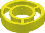 Klima pierścień centrujący Aqua Star 75mm żółty