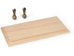 OCCRE Płyta podstawki statku dębowa 250x120mm, mosiężna