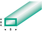 Raboesch profil ASA rurka prostokątna transparentna zielona 2x4x330mm (5)