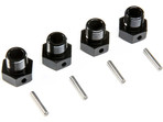 Losi piasta koła hex 17mm, czarna (4): SBR 2.0