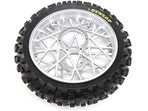 Losi koło z oponą Dunlop MX53 tylne, felga chrom: PM-MX