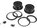 Wheel & Beadlock Set, Black (2), 5T
