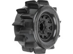 Pro-Line koło 1:10, opona 2.8" Sand Paw HP Belted, felga czarna Raid 12/14mm (2)