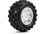 Pro-Line koło w skali 1:16 z oponami Badlands MX, felga Split Six w kolorze białym, 12 mm (2 szt.): 