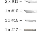 Modelcraft zapasowe ostrza (2x#11, #10, #16, #17)