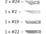 Modelcraft zapasowe ostrza (2x #24, #2, #19, #22)