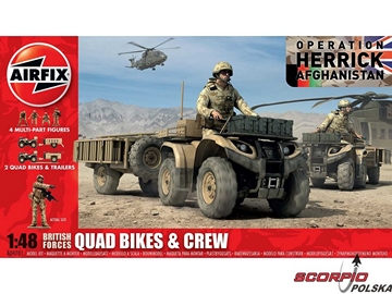 Airfix figurki British Quad Bikes and Crew (1:48) / AF-A04701