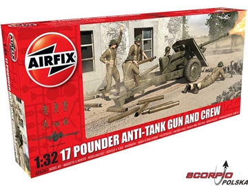 Airfix military 17 Pdr Anti-Tank Gun 1:32 reedycja / AF-A06361