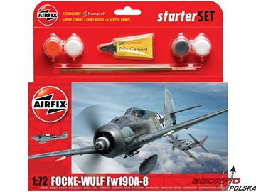 Starter Set samolot Focke Wulf Fw190A-8 1:72 / AF-A55110