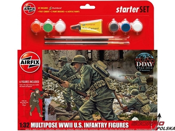 Airfix figurki WWII U.S. Infantry Multipose (1:32) (set) / AF-A55212
