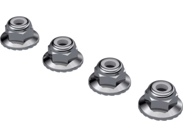 Arrma nakrętka samokontrująca M4 z kolnierzem, szeroka (4) Arrma nakrętka samokontrująca M4 z kolnierzem, szeroka (4) / ARA-2472