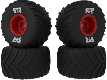 Arrma koło z oponą dBoots Chevron MT, felga czerwona (4): GROM Arrma koło z oponą dBoots Chevron MT, felga czerwona (4): GROM / ARA-2585