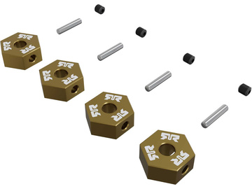 Arrma sześciokątna piasta koła 12mm, złota (4) / ARA-3119