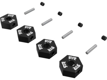 Arrma piasta koła sześciokątna 12mm, czarna (4) / ARA-3276