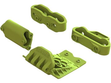 Arrma dolna płoza, mocowanie zderzaka, fluo żółte / ARA320773